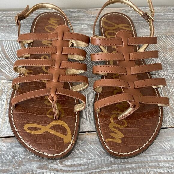 Sam Edelman-Garland Leather Cage Sandals (Size:10) - Picture 3 of 8